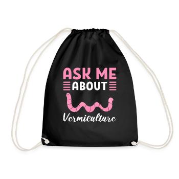 Posez-moi des questions sur l’élevage de vers de vermiculture / - Sac de sport léger - noir - Devant