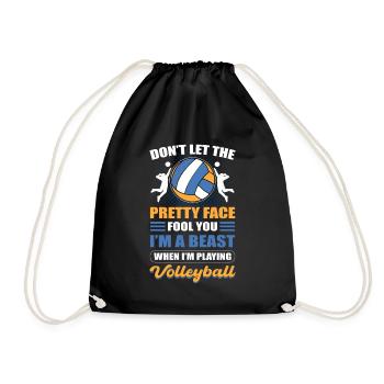 Ne vous laissez pas tromper par le joli visage, je suis une bête - Sac de sport léger - noir - Devant
