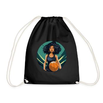 BASKETBALL forever! - Drawstring Bag - black - Front