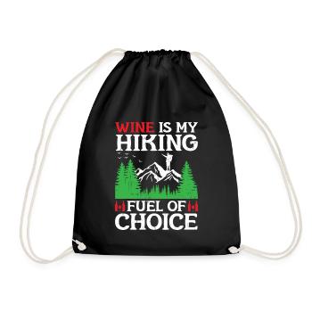 Hiking Mountaineering Trekking Nature Outdoor Alco - Drawstring Bag - black - Front