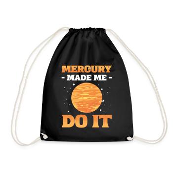 Mercure m’a fait le faire planètes du système solaire - Sac de sport léger - noir - Devant