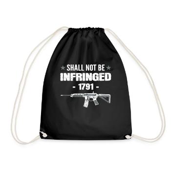 Pro 2nd Amendment Shall Not Be Infringed 1791 2nd - Drawstring Bag - black - Front