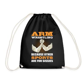 Arm Wrestling Because Other Sports Are For - Drawstring Bag - black - Front