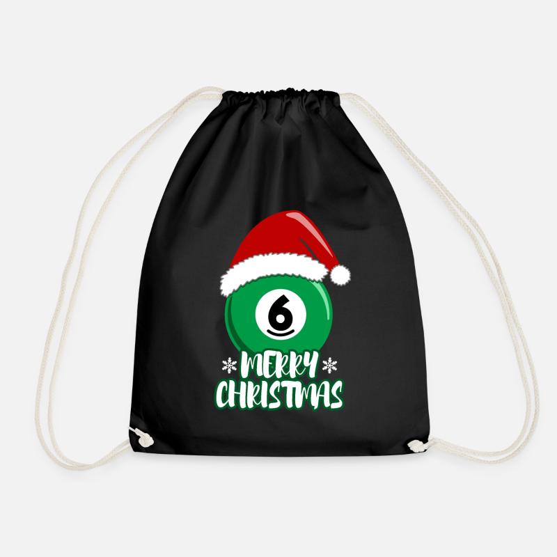 Boule de billard de Noël n ° 6 cadeau - Sac de sport léger - noir