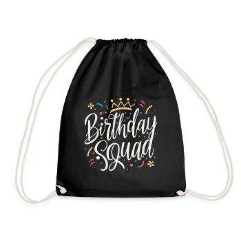 Birthday Squad Prinzessin Tiara - Turnbeutel - Schwarz - Vorne