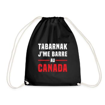 TABARNAK Je Me Barre Au Canada Humour - Sac de sport léger - noir - Devant