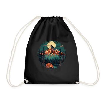 Forest Nature Trekking Adventure - Drawstring Bag - black - Front