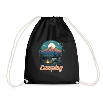 Forest Nature Trekking Adventure - Drawstring Bag - black - Front