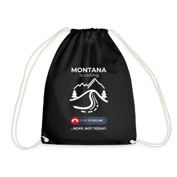 Montana Calling Pas aujourd’hui - Conception d’évasion décontractée - Sac de sport léger - noir - Devant
