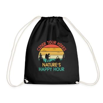 Randonneur Randonnée Trekking Plein air Nature Boisson alcoolisée - Sac de sport léger - noir - Devant