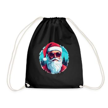 Frohe Weihnachten - Turnbeutel - Schwarz - Vorne