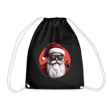 Frohe Weihnachten - Turnbeutel - Schwarz - Vorne