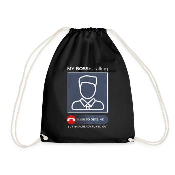 Office humor gifts - Drawstring Bag - black - Front