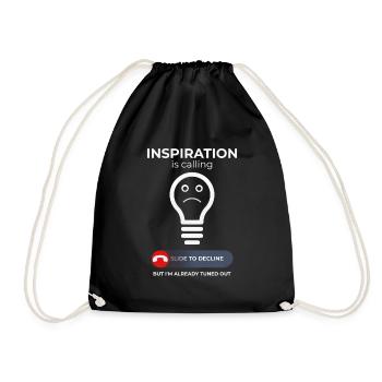 Luttes créatives – Inspiration et humour - Sac de sport léger - noir - Devant