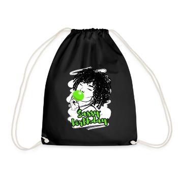 Vilaine diva d’anniversaire qui aime faire la fête - Sac de sport léger - noir - Devant
