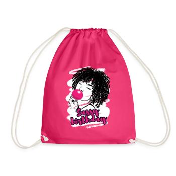 Naughty Birthday Diva Celebrating - Drawstring Bag - fuchsia - Front