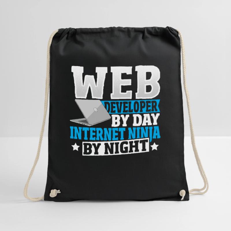Web Developer By Day Internet Ninja By Night Drawstring Bag