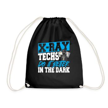 X-Ray Techs Do It Better In The Dark X-Ray - Drawstring Bag - black - Front