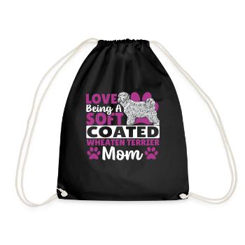 Wheatie Dog Love Eine Soft Coated Wheaten Terrier - Turnbeutel - Schwarz - Vorne