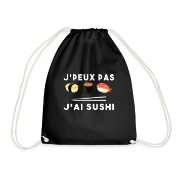 Je peux pas J'ai Sushi Humour Cadeau Drôle Sushis - Sac de sport léger - noir - Devant