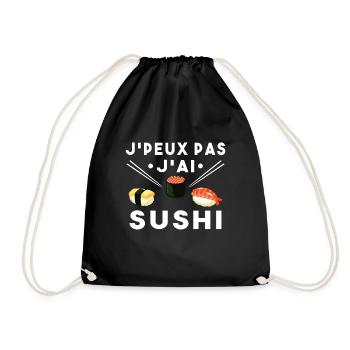 Je peux pas J'ai Sushi Humour Cadeau Drôle Sushis - Sac de sport léger - noir - Devant