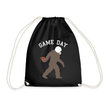 Bigfoot Quarterback Sportler Schattenbild - Turnbeutel - Schwarz - Vorne