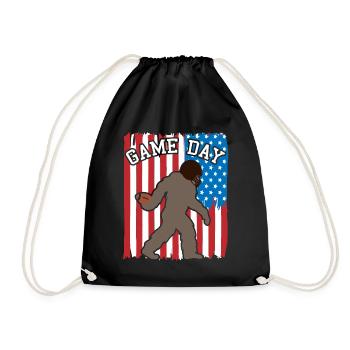 Bigfoot Patriot USA Flagge Hingucker - Turnbeutel - Schwarz - Vorne