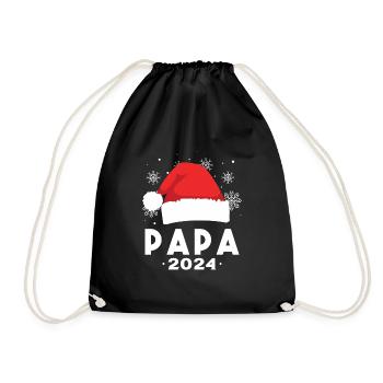 Futur papa 2024 Cadeau de Noël - Sac de sport léger - noir - Devant