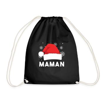 Future Maman Enceinte Grossesse Cadeau de Noël - Sac de sport léger - noir - Devant