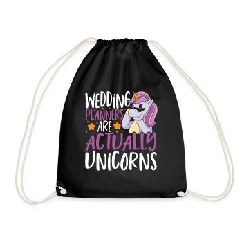 Wedding Planners Are Actually Unicorns Wedding - Drawstring Bag - black - Front