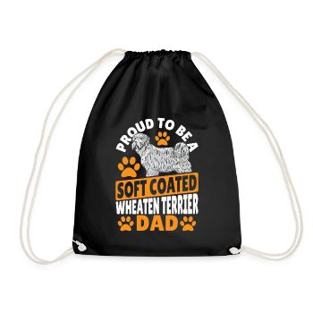 Wheatie Dog Stolz, ein Soft Coated Wheaten - Turnbeutel - Schwarz - Vorne