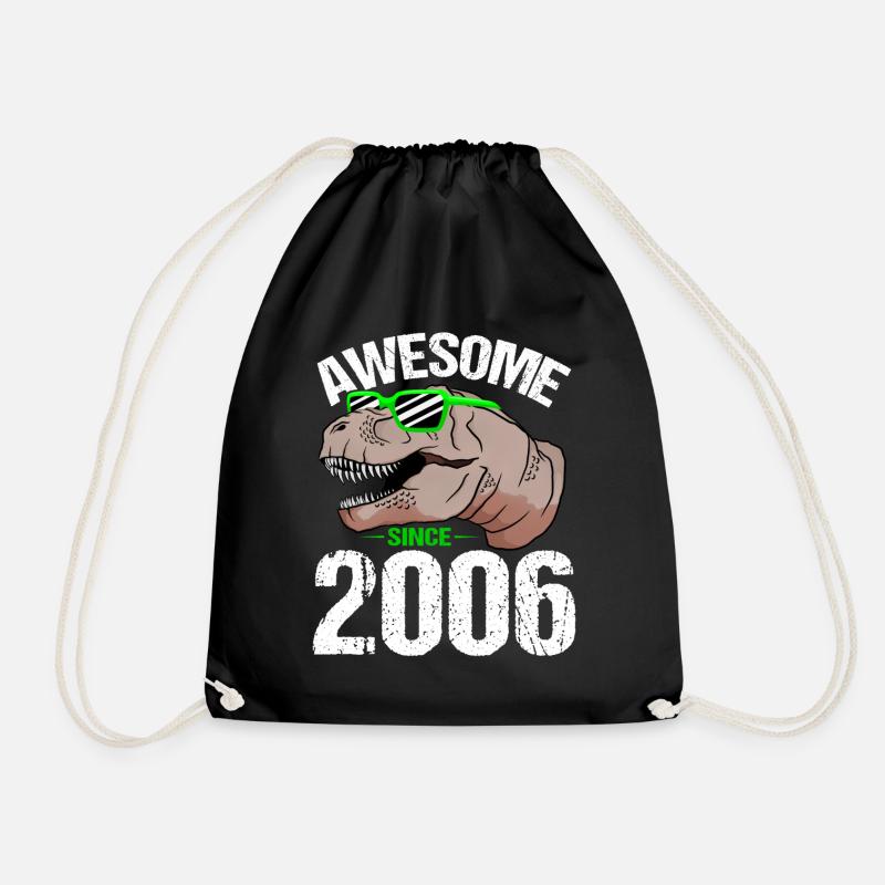 Dino-Star Feierlaune Top Geschenkidee - Turnbeutel - Schwarz