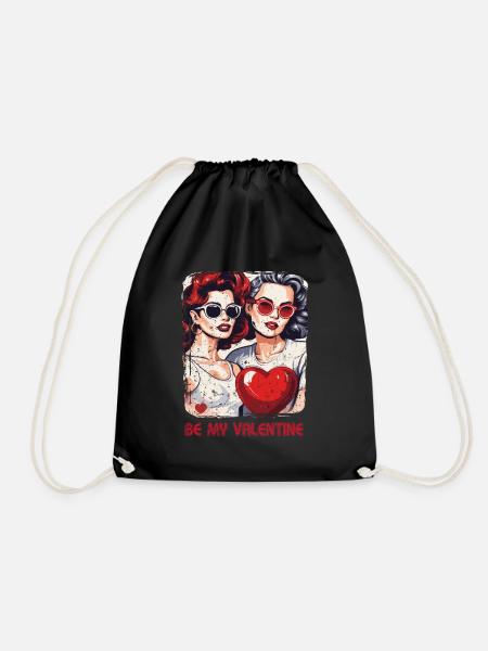 Valentinstag-Outfit für Sie und Sie in Liebe - Turnbeutel - Schwarz