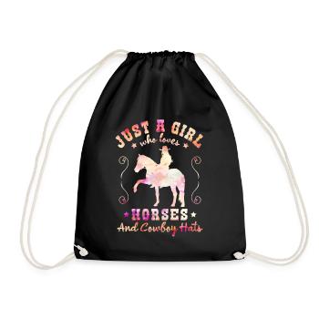 Horse Love - charme Western élégant - Sac de sport léger - noir - Devant