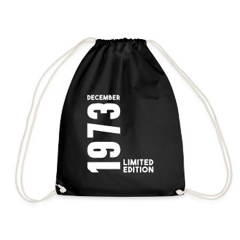 Anniversaire homme femme I Décembre 1973 - Sac de sport léger - noir - Devant