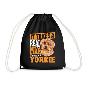 Propriétaire d’un Yorkshire Terrier : Juste un vrai homme - Sac de sport léger - noir - Devant