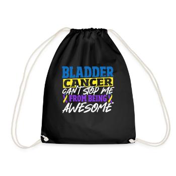 Dysurie de la vessie rubanée d’or violet - Sac de sport léger - noir - Devant