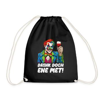 Karneval Eskalation Köln Kostüm Kölsch Bier Party - Turnbeutel - Schwarz - Vorne