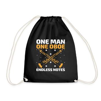 Oboist Oboe Basoonist Marching Band Instrumen - Turnbeutel - Schwarz - Vorne