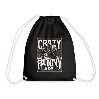 Folle Bunny Lady - Sac de sport léger - noir - Devant
