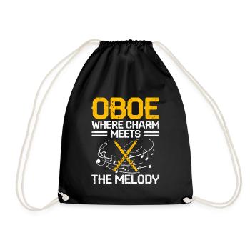Oboist Oboe Basoonist Marching Band Instrumen - Turnbeutel - Schwarz - Vorne