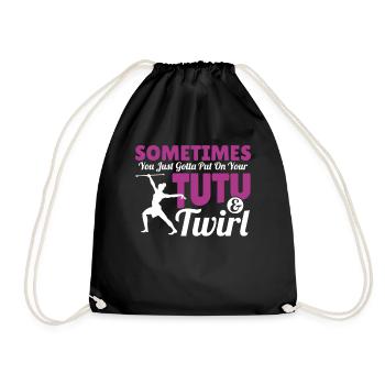 Majorette Marching Band Art Dancer Twirler - Sac de sport léger - noir - Devant