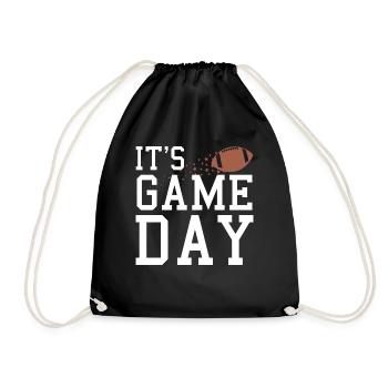 Game Day Football Enthusiasm - Drawstring Bag - black - Front