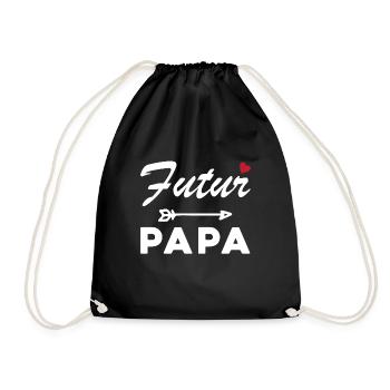 Futur Papa Humour Cadeau Homme Fête des Pères - Sac de sport léger - noir - Devant
