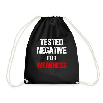 Strength: Undetectably weak - Drawstring Bag - black - Front