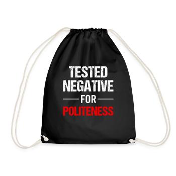 Poli? Négatif! Vraiment! - Sac de sport léger - noir - Devant