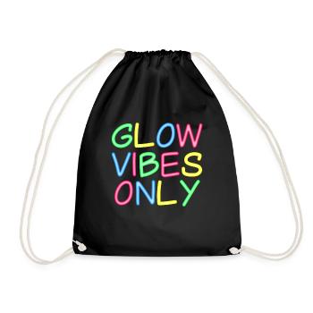 Only Bright Vibes - Positive Thinking - Drawstring Bag - black - Front
