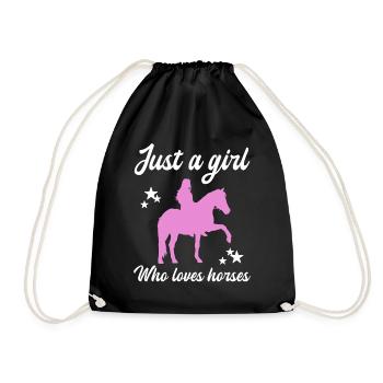 Ciel étoilé Cavalier Amour Chevaux - Sac de sport léger - noir - Devant