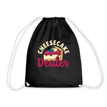 Gâteau au fromage confiseur Pâtisserie Amateur de gâteau au fromage - Sac de sport léger - noir - Devant