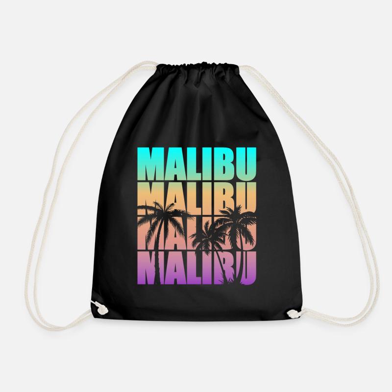 Malibu Sommer Vibes Tropenflair - Turnbeutel - Schwarz